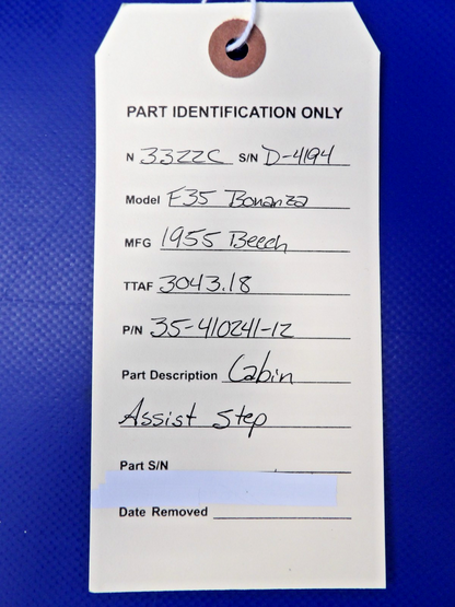 Beech F35 Bonanza Cabin Assist Step P/N 35-410241-12 (0726-2100)10