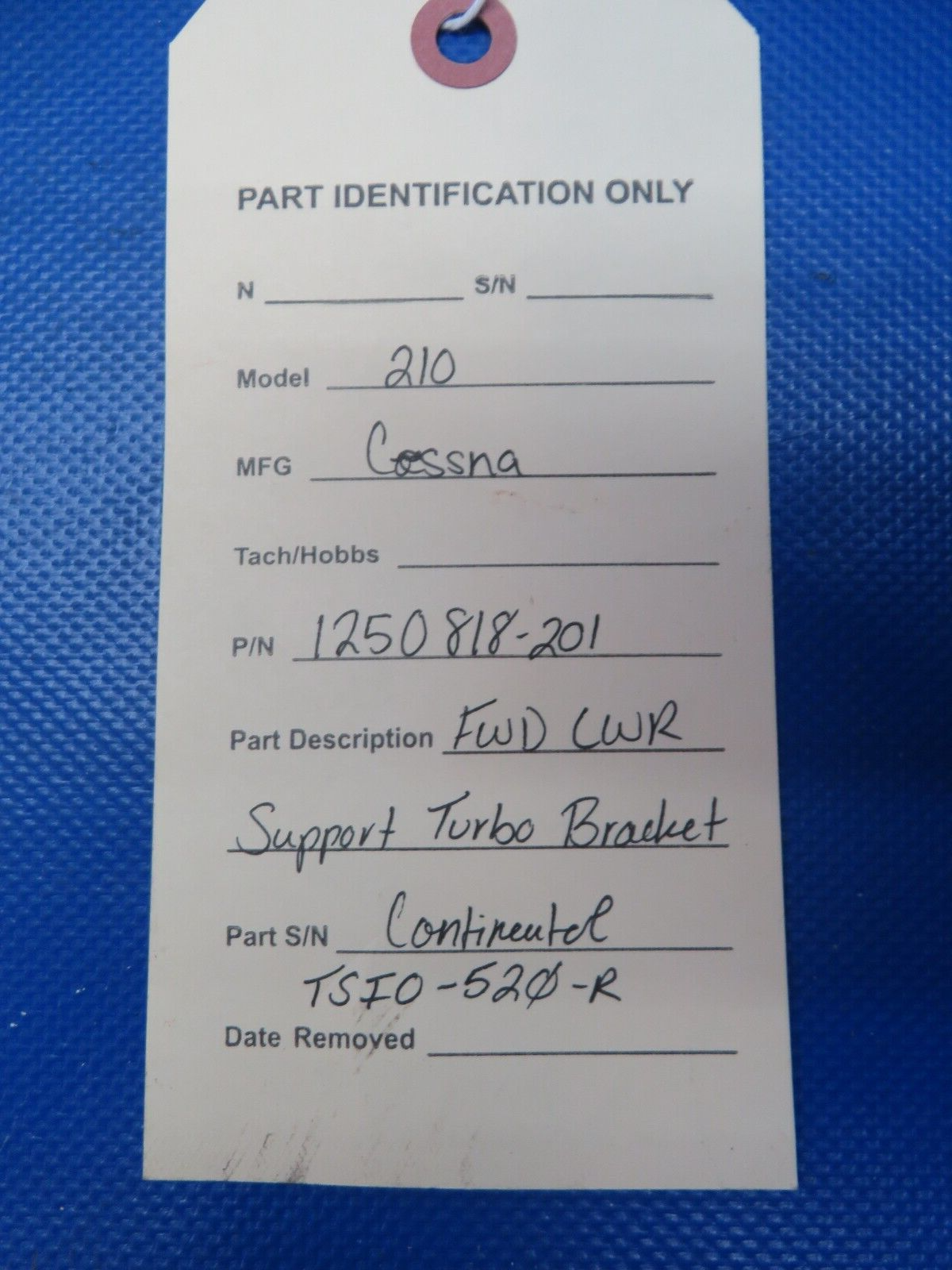 Cessna FWD LWR Support Bracket Continental TSIO-520-R 1250818-201 (1124-121)