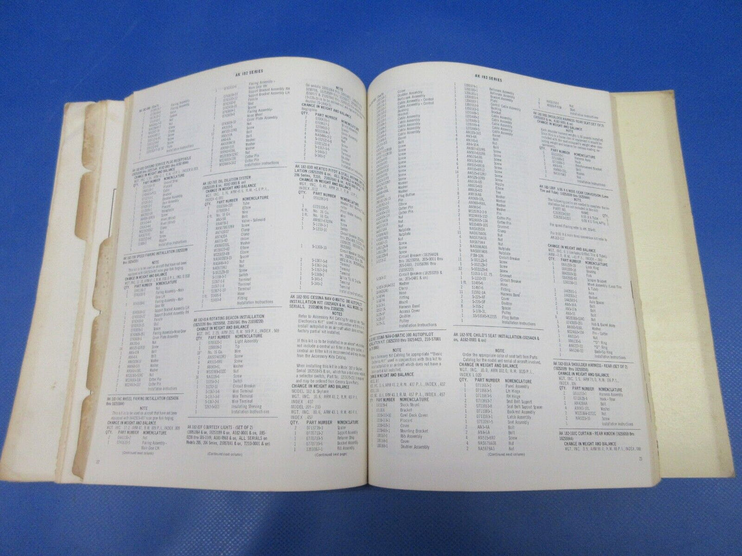 Cessna All Models 1966 Accessory Kits Catalog (0324-1280)