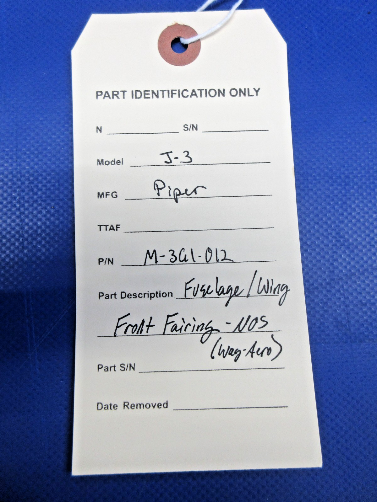 Piper J-3 Wag-Aero Fuselage / Wing Front Fairing P/N M-361-012 NOS (0926-708)9