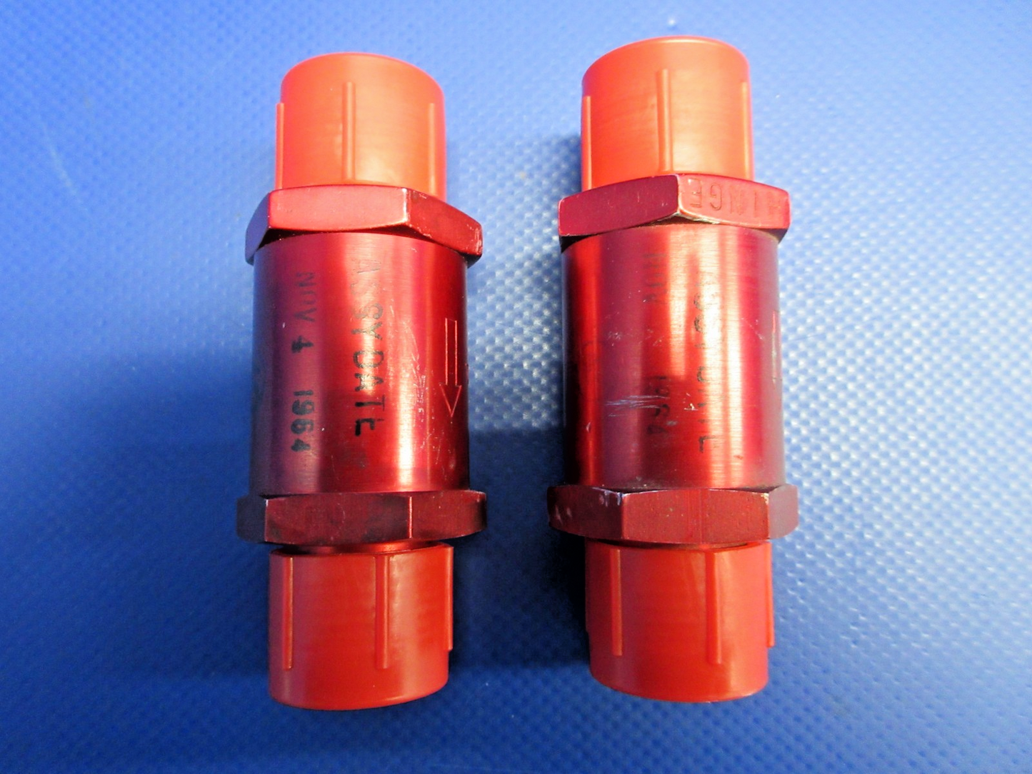 Beech D95A Travel Air Dukes Astronics Check Valve P/N 3210-00 LOT OF 2 (0326-8063