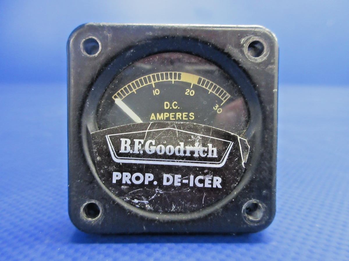 Piper B.F. Goodrich Propeller De-Ice Ammeter Indicator TESTED (0826-844)0