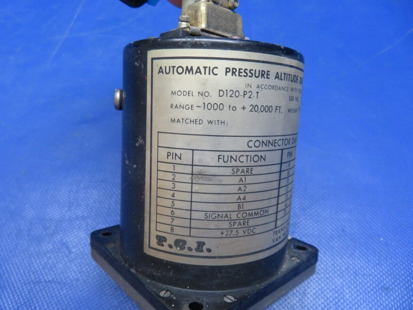 Trans Cal Auto Pressure Altitude Digitizer 14/28v D120-P2-T WARRANTY (0624-177)