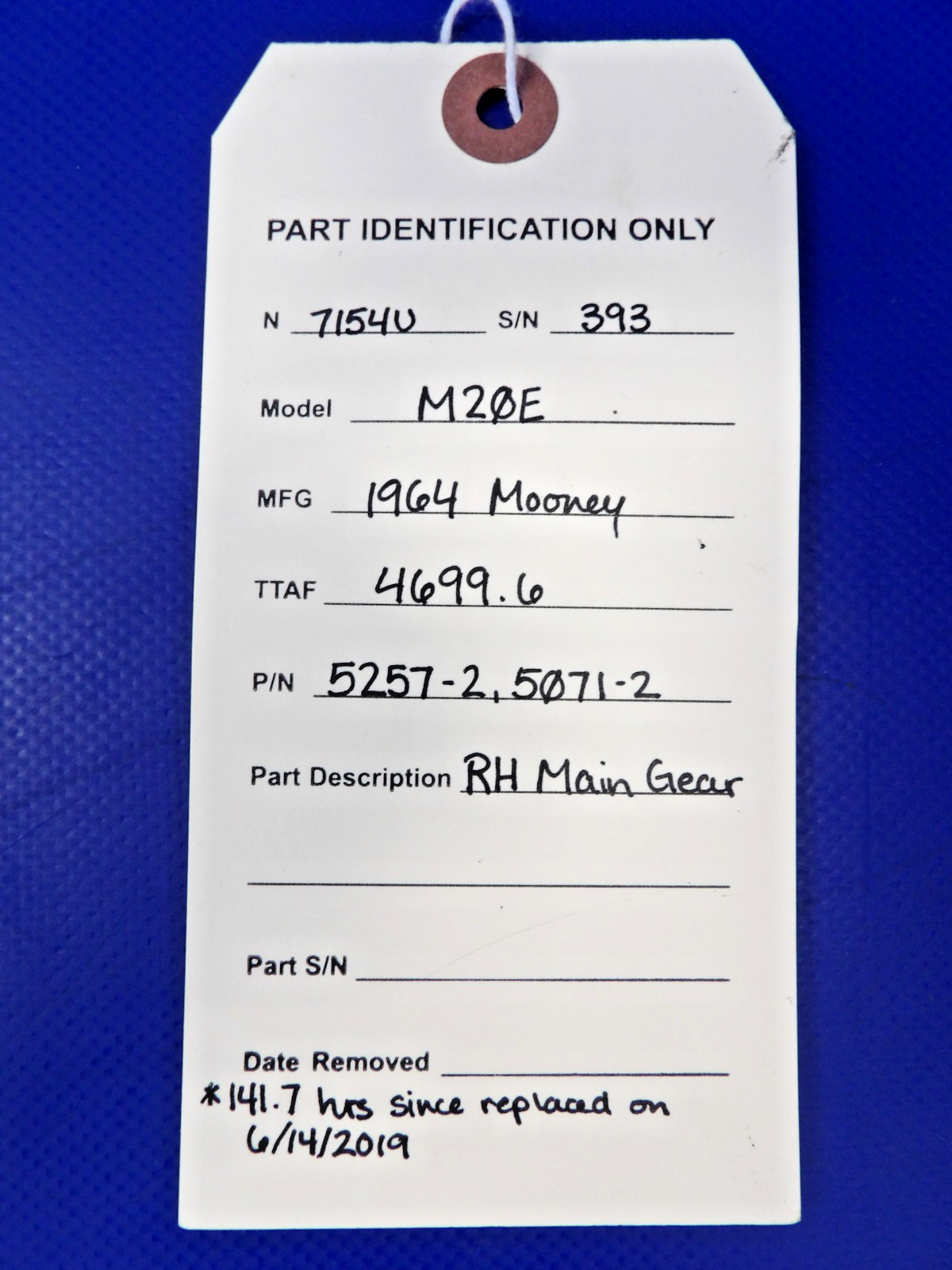 Mooney M20 / M20E RH Main Gear P/N 5257-2, 5071-2 (0826-2157)11