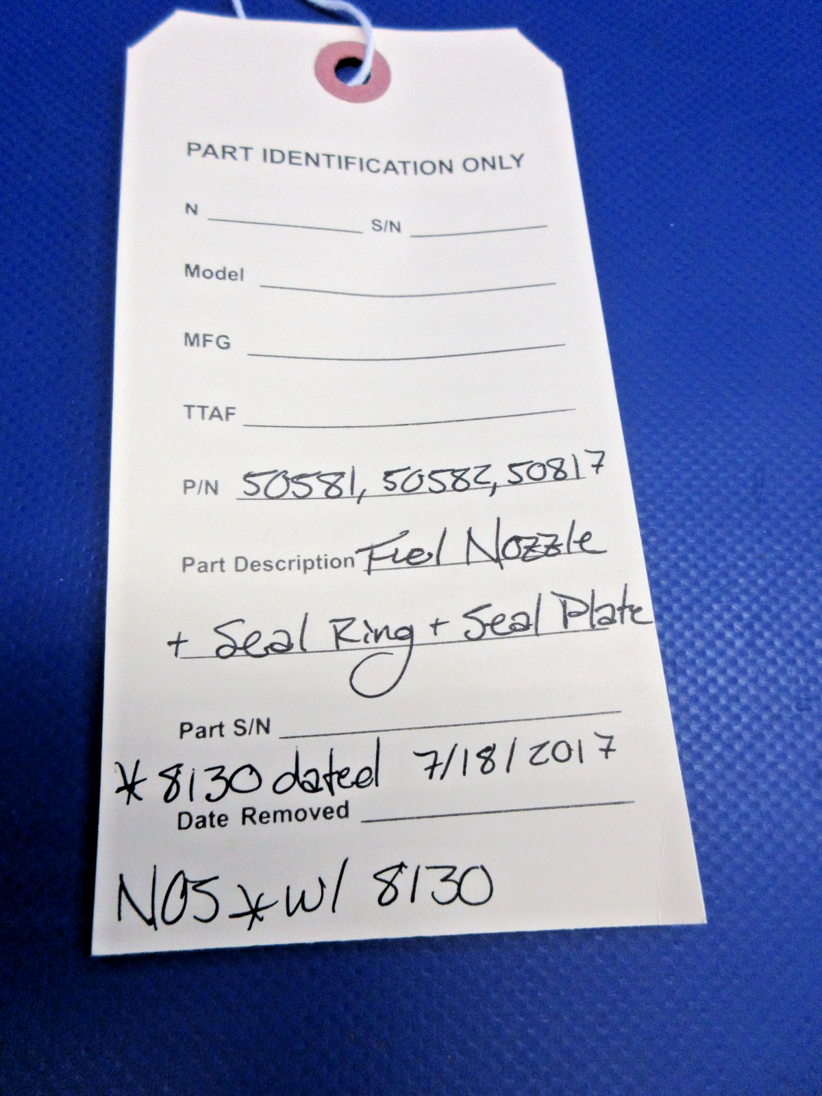 Pratt Fuel Nozzle, Seal Ring & Seal Plate w/8130 P/N 50581 NOS (0426-771)20