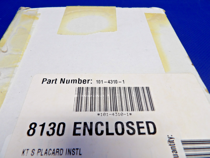 Beech King Air Emergency Exit Placard Kit w/ 8130 P/N 010-4310-3 NOS (0426-1301)4