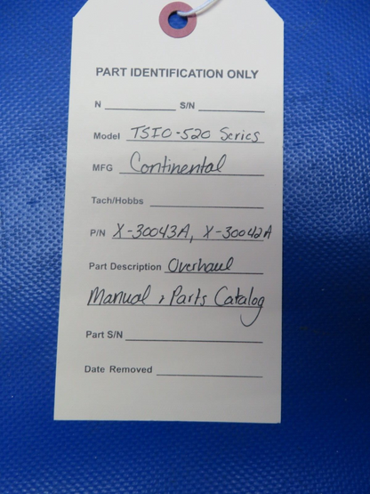 =Continental TSIO-520 Series OH Manual & Parts Catalog P/N X-30043A (1024-197)
