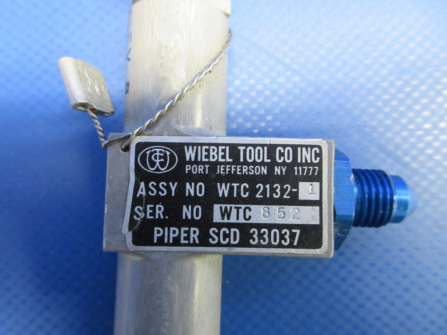 Piper Wiebel Tool Control By-Pass Flow Valve Assy P/N WTC-2132-1 (0524-1831)