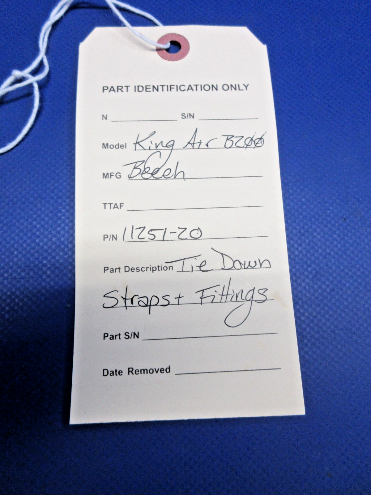 Beech King Air B200 Tie Down Straps & Fittings P/N 11251-20 (0326-974)18