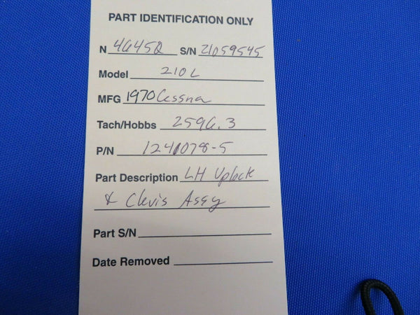 Cessna 210L LH Uplock & Clevis Assy P/N 1241078-5 (0820-410)