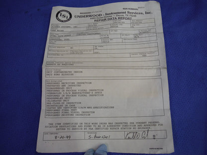 United Instruments Fuel Flow Indicator  P/N 6221-G56 Overhauled (1015-224)
