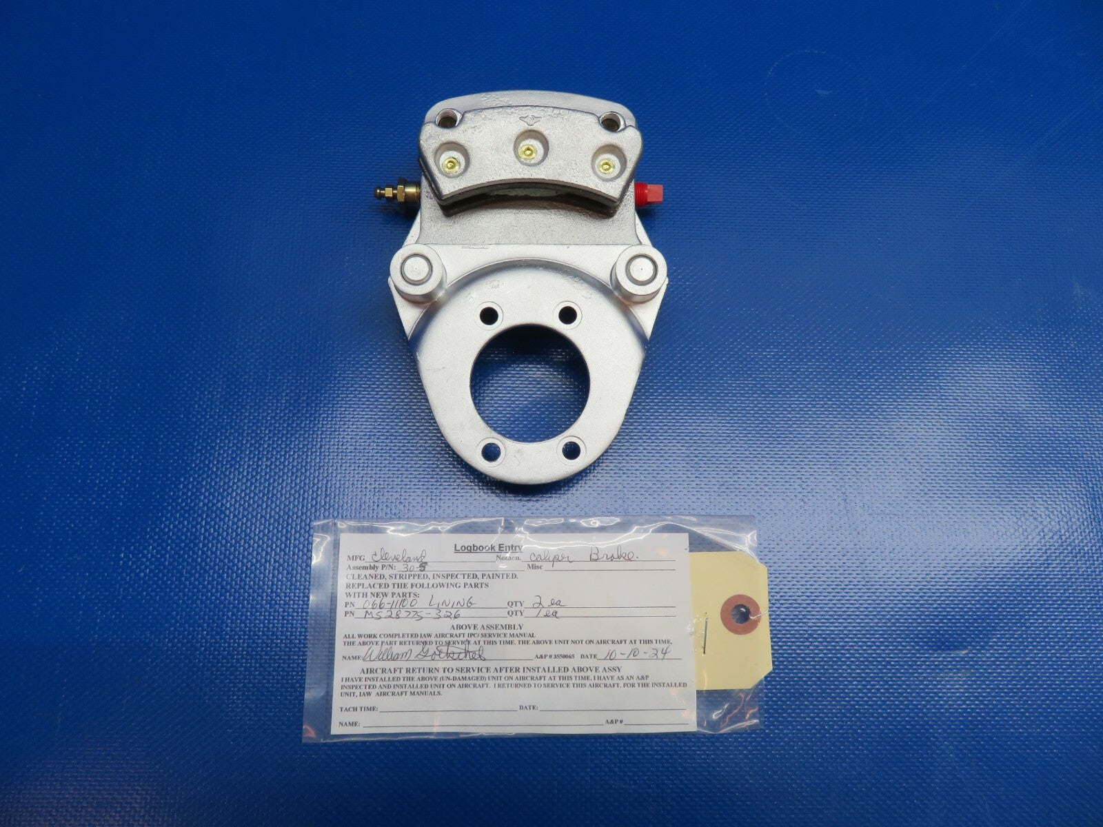 Cleveland Brake Caliper Assy w/ Torque Plate & Linings 30-5 REBUILT (1124-1377)0