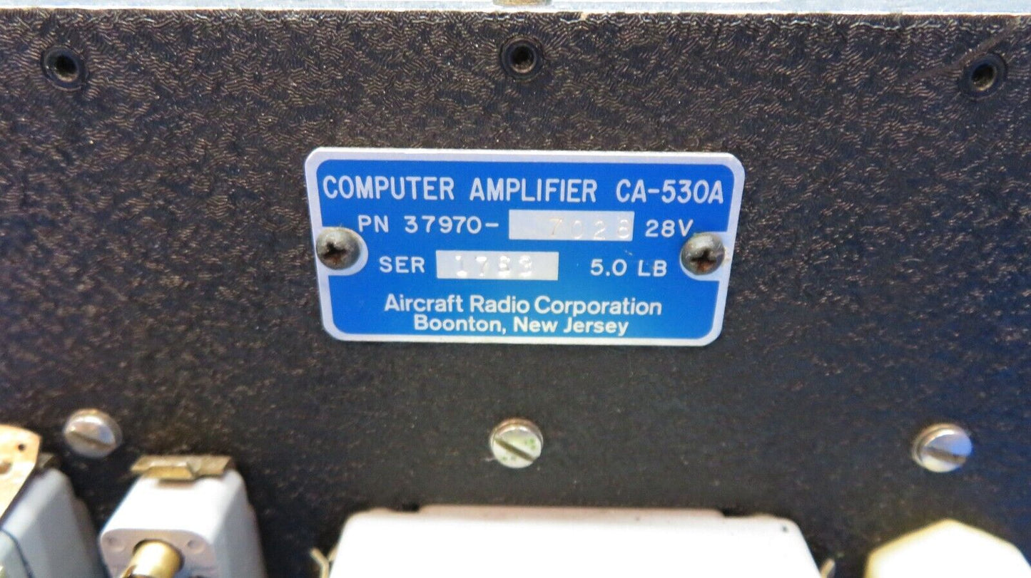 Aircraft Radio Corp. Computer Amplifier CA-530A 28V P/N 37970-7028 (0523-807)