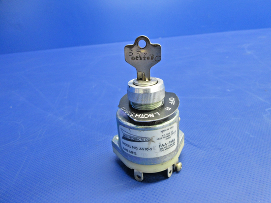Beech F35 Bonanza ACS Ignition Switch w/ Key P/N A510-2 (0626-843)0
