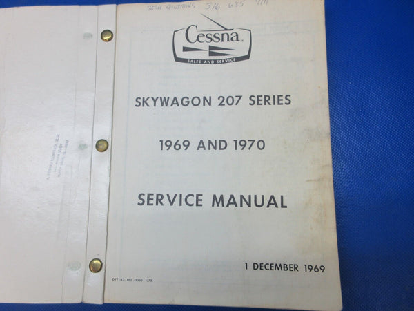 Cessna Skywagon 1969 -1976 Parts Catalog & 1969-1970 Service Manual (1024-1305)