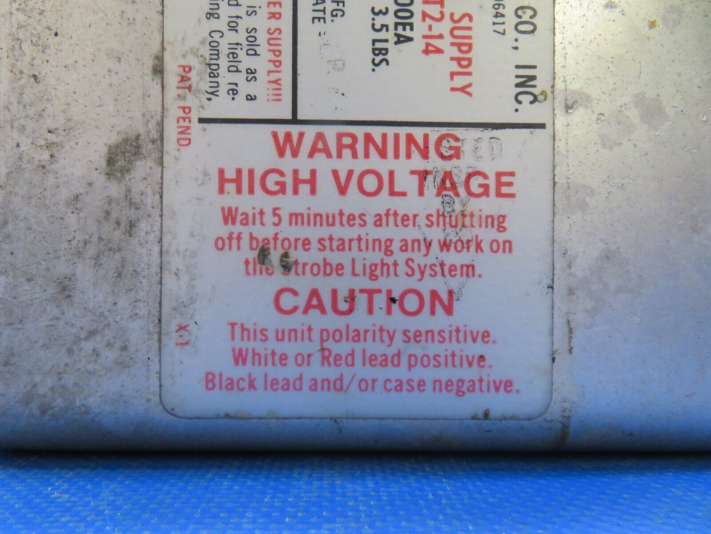 Beech C23 Sundowner Whelen Strobe Light Power Supply P/N A413 TESTED (0824-203)