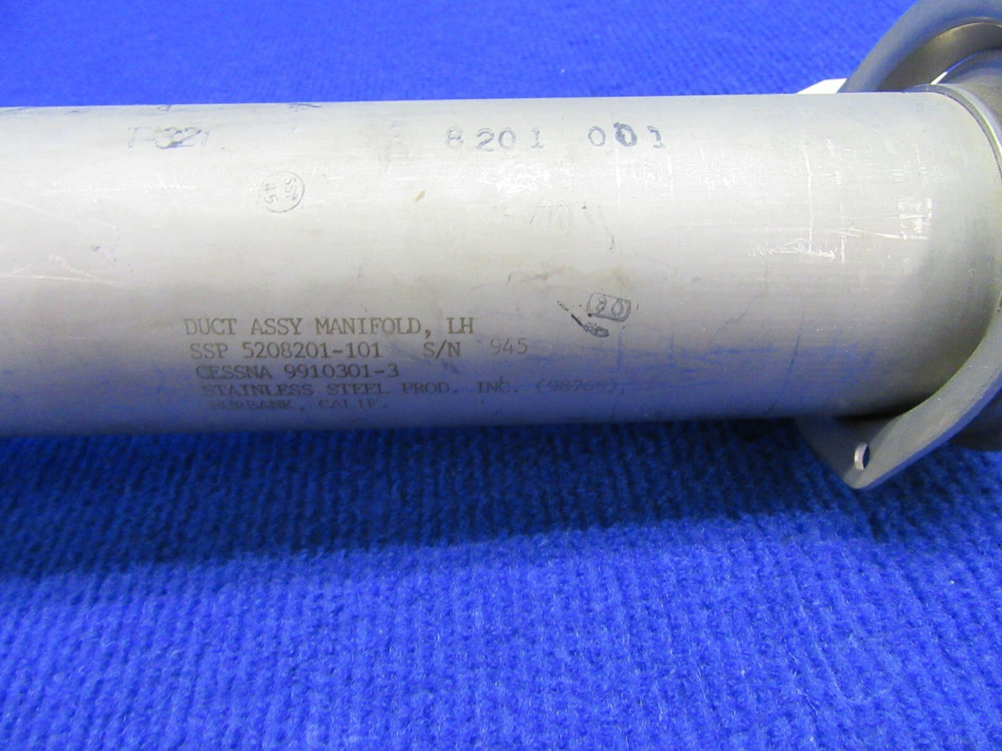 Cessna 310, 320, 401, 402, Exhaust LH INBD Elbow P/N 9910301-3 NOS (1221-388)4