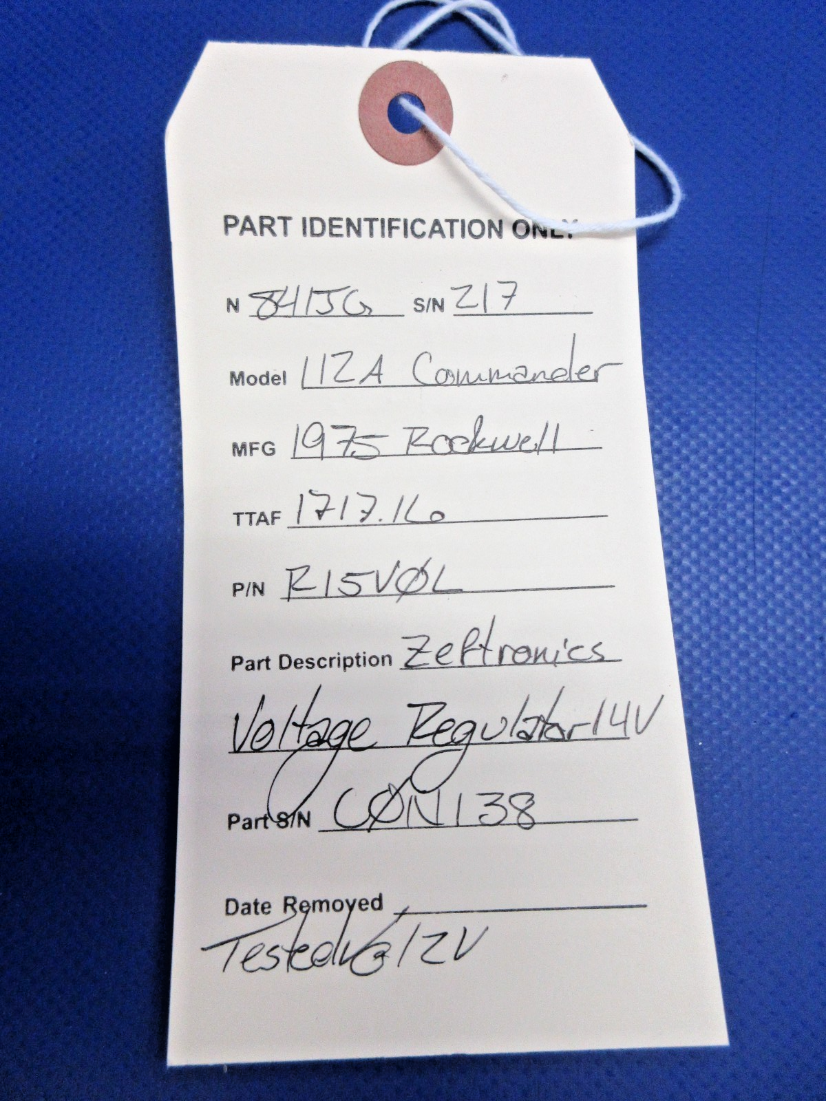 Rockwell Commander 112 Zeftronics Voltage Regulator 14V R15V0L TESTED (0826-907)10