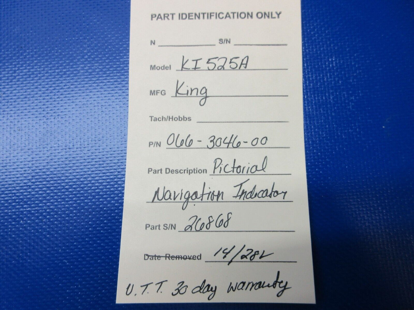 King KI525A Pictorial Navigation Indicator P/N 066-3046-00 WARRANTY (1224-1239)