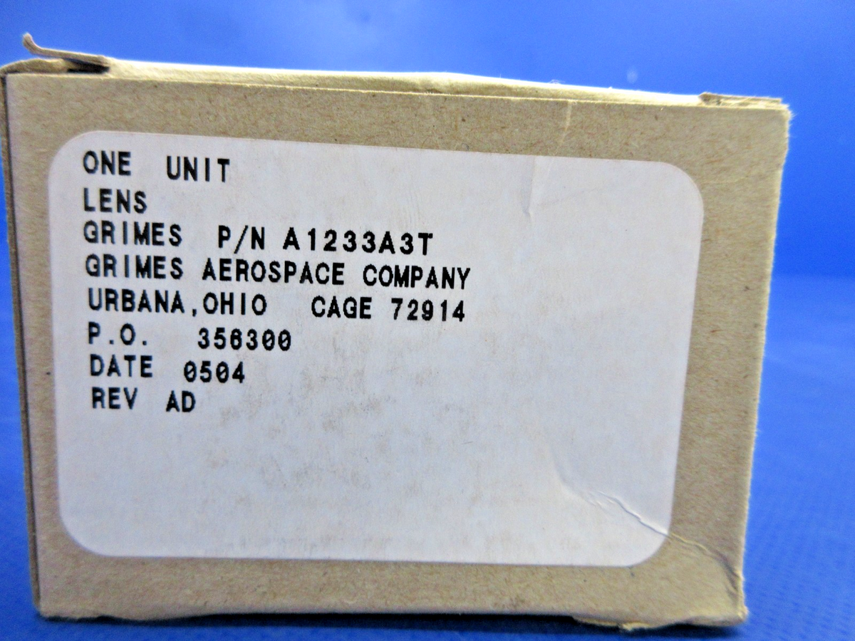 Grimes Green RH Navigation Light Lens P/N A1233A3T NOS (0926-881)2
