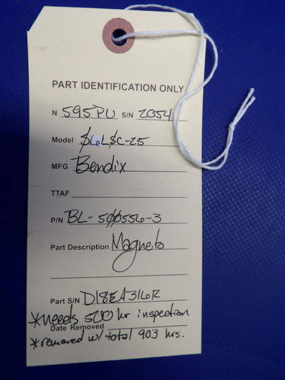 903.0 SMOH / Bendix S6LSC-25 Magneto P/N BL-500556-3 (0326-420)12