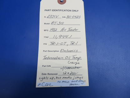 Electronics International Oil Temp Gauge 12/24V P/N TR-1-OT CORE (0426-1714)10