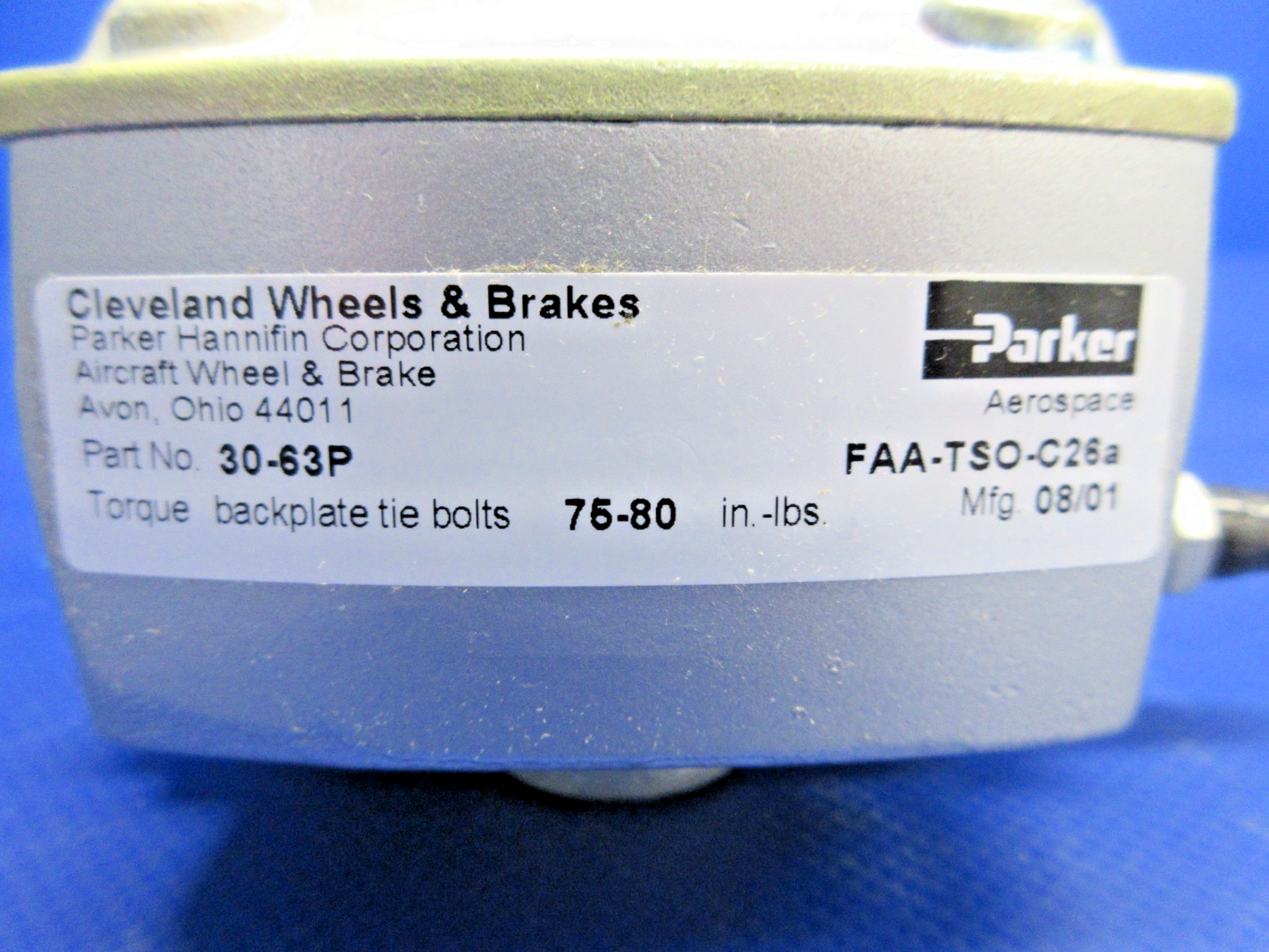 Cleveland 30-63P Brake Caliper w/Torque Plate 075-14000 NOS (0326-718)2
