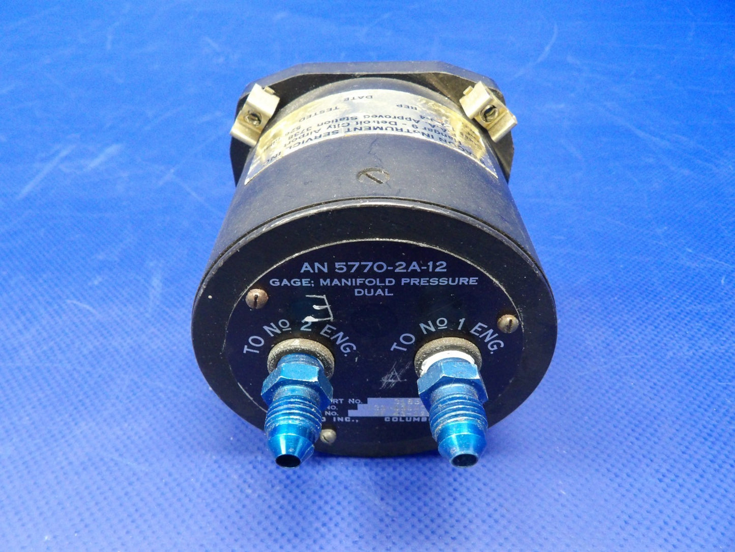 Piper Aztec Ranco Manifold Pressure Gauge P/N 31854-12A WARRANTY (0726-1233)3