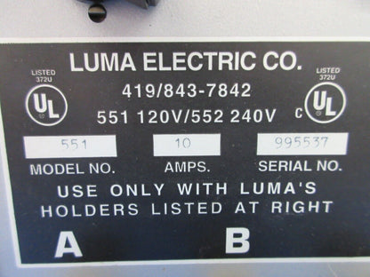 Luma Electric Soldering Tool Model 551 (1124-2001)