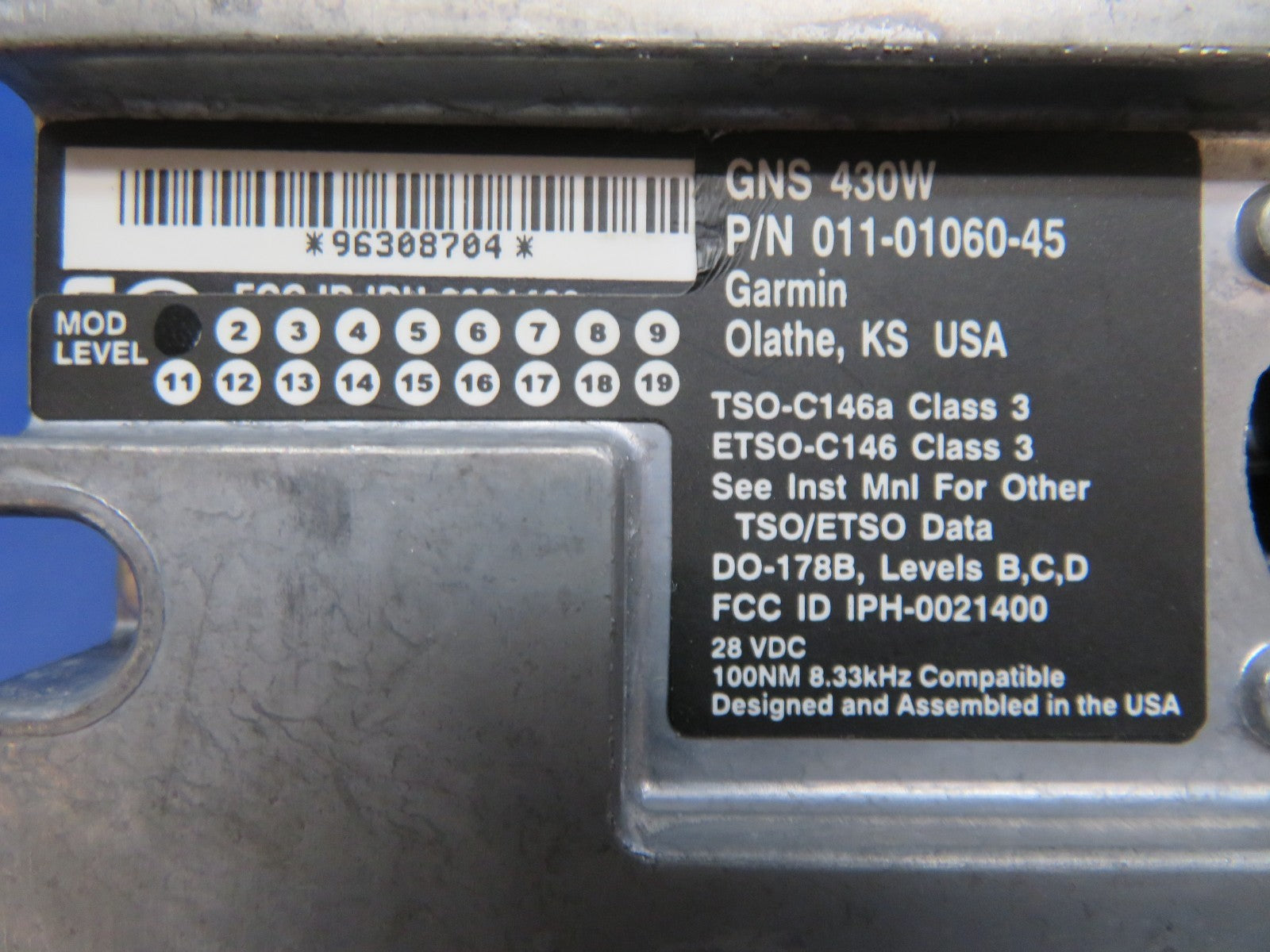 Garmin GNS430W WAAS GPS/NAV/COMM Kit 28v 011-01060-45 TESTED w/ 8130 (0726-101)1