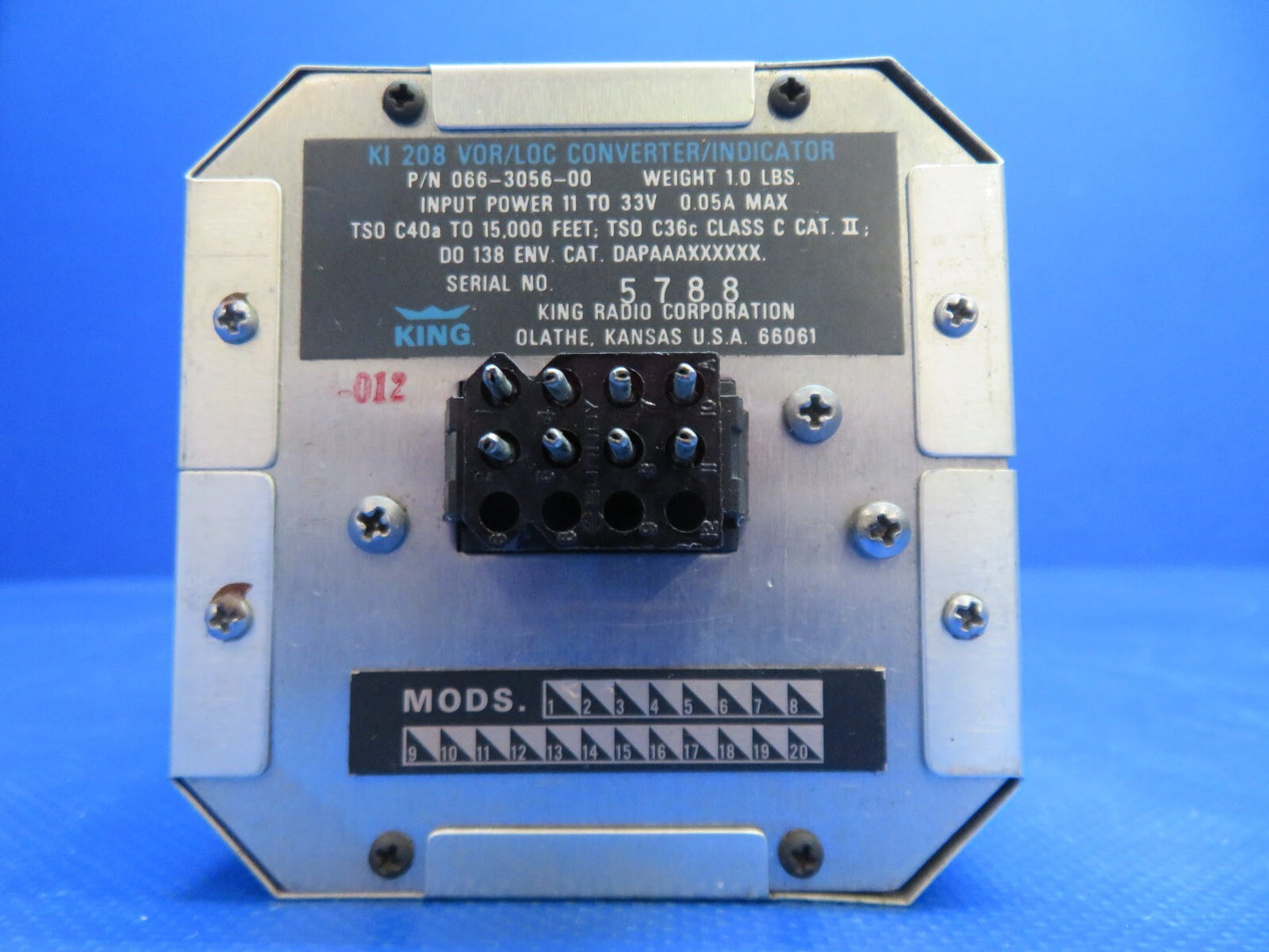 King KI 208 VOC/LOC Connector/Indicator 11-33v 066-3056-00 WARRANTY (1124-143)1