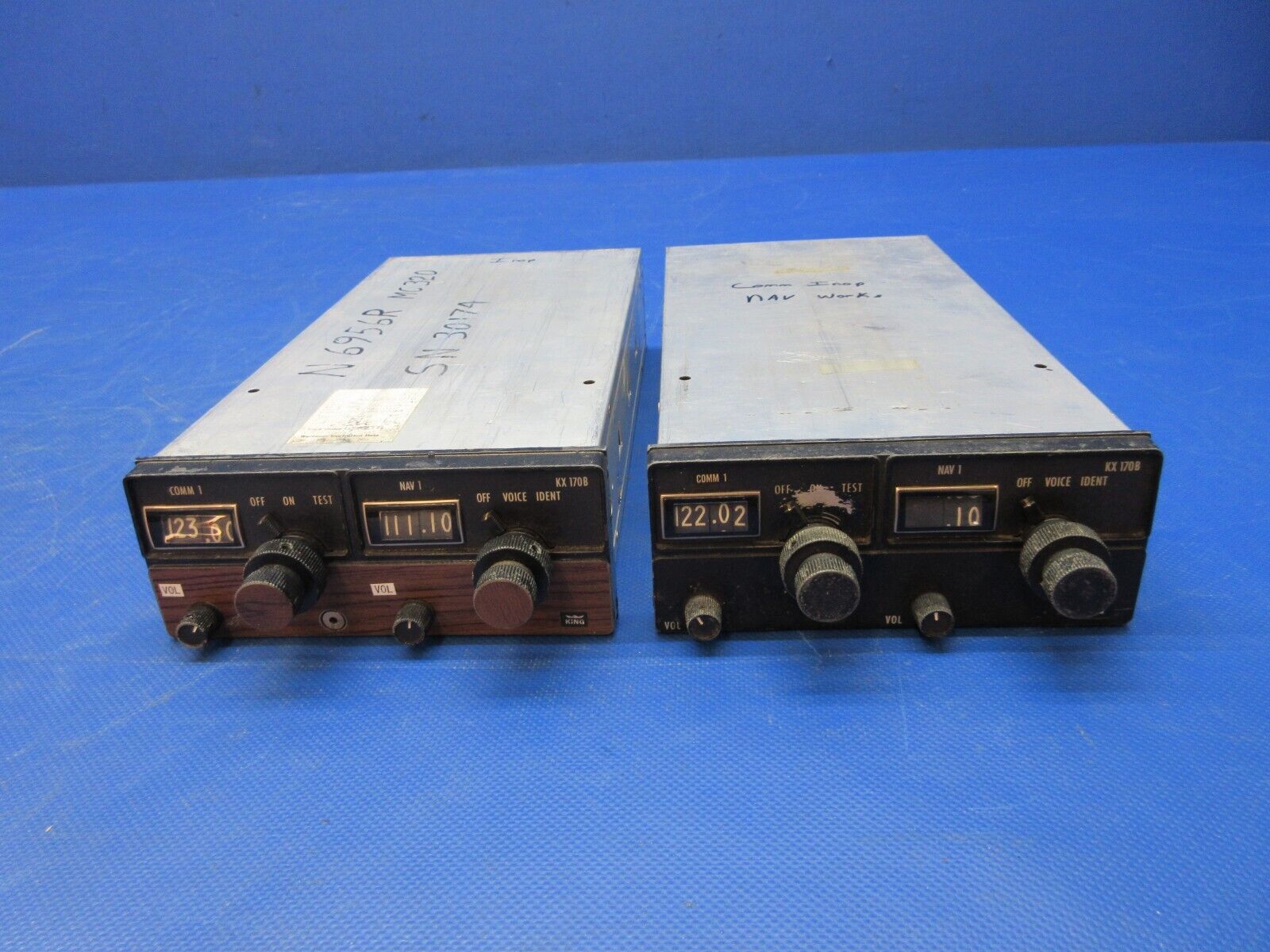 King KX170B Nav/Comms P/N 069-1020-00 CORE LOT OF 2 (1124-1304)