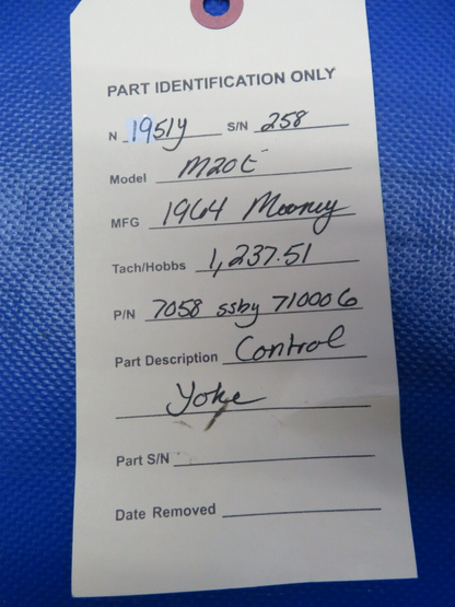 Mooney M20 / M20E Control Yoke P/N 7058 SSBY 710006 (0424-174)