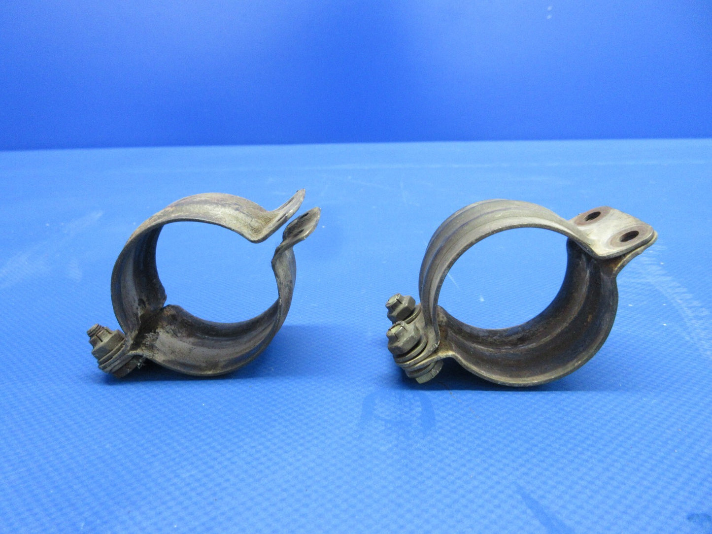 Cessna 172 Exhaust Riser w/ Clamps P/N 0450338-14 LOT OF 2 (0124-1430)2