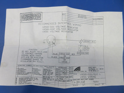 Electro Delta 28V Voltage Regulator P/N VR500-0101 S/N 6082712 NOS (0324-634)