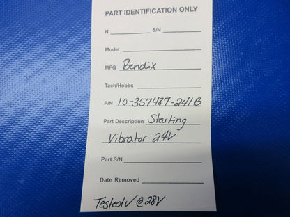 Cessna 310R Bendix Starting Vibrator 24v P/N 10-357487-241B TESTED (1224-1263)