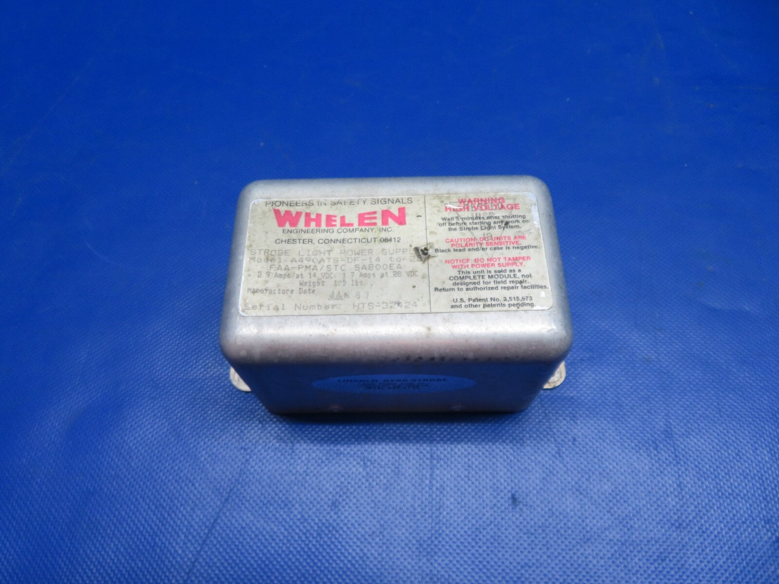 Whelen Strobe Light Power Supply 14/28v PN A490ATS-DF-14 to 28 TESTED (0724-133)0