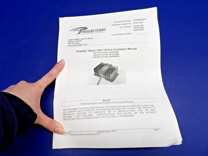 Precise Flight 1220 Pulselite Control Unit 12/24V w/STC SH3319NM NOS (0426-1255)2