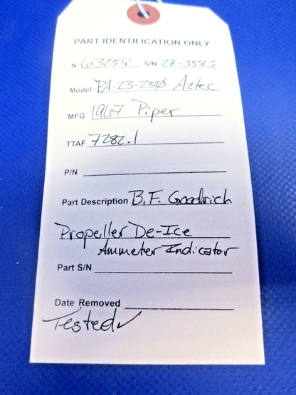 Piper B.F. Goodrich Propeller De-Ice Ammeter Indicator TESTED (0826-844)7