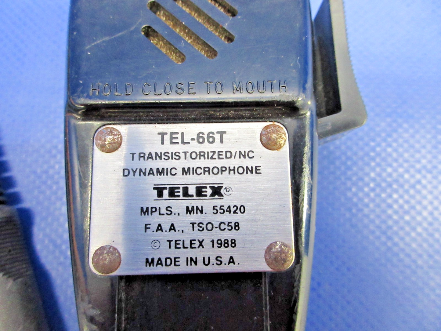 Telex Transistorized / NC Dynamic Handheld Microphone P/N TEL-66T (0726-756)4