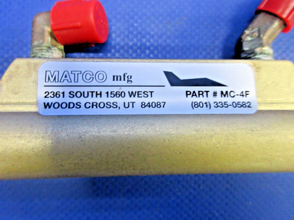 Vans RV-12 Matco Master Brake Cylinder P/N MC-4F (0526-787)2