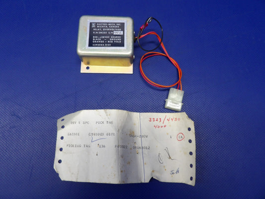 Cessna Electro-Mech Overvoltage Relay P/N C593003-0101 NOS (0526-1418)0