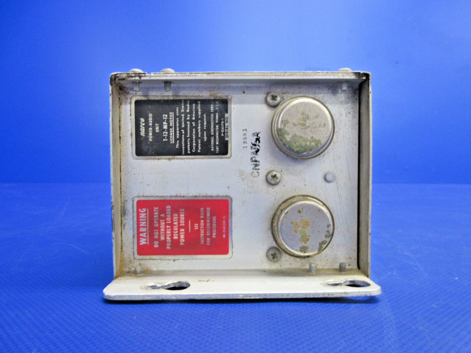 =Mooney M20 / M20C Narco Power-Audio Unit 12V P/N T-12-MP-12 (0426-796)2