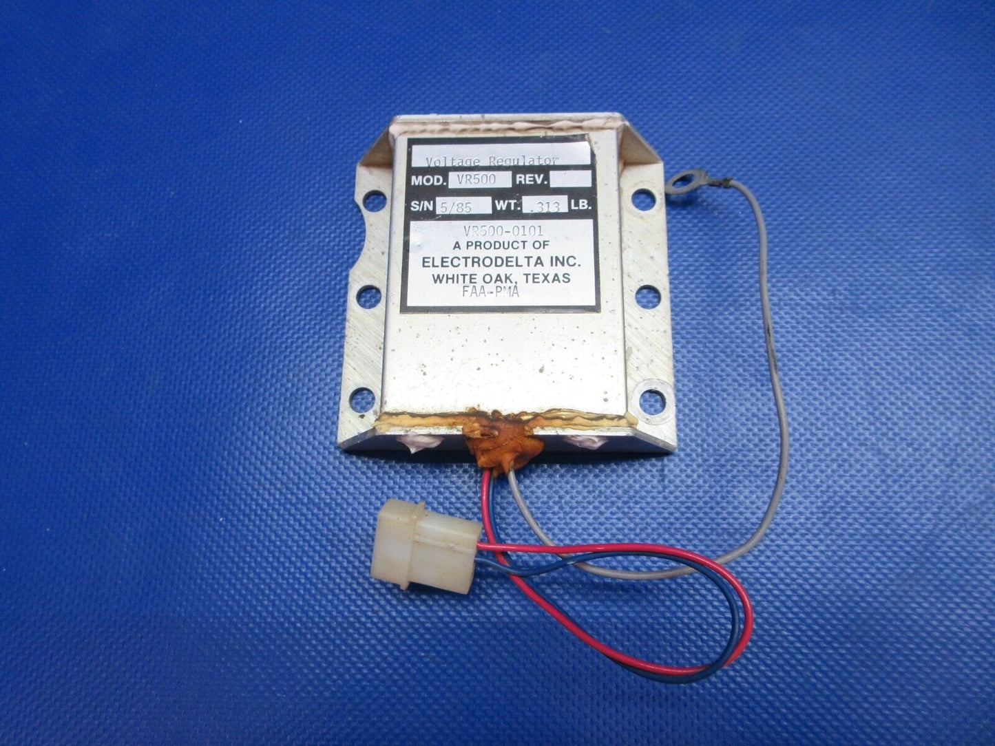 Cessna 337E Electrodelta Voltage Regulator P/N VR500-0101 WARRANTY (0924-1303)