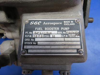 Pratt & Whitney JT3D-7 GEC Aerospace Fuel Booster Pump P/N 64-1119-4 (1024-1708)