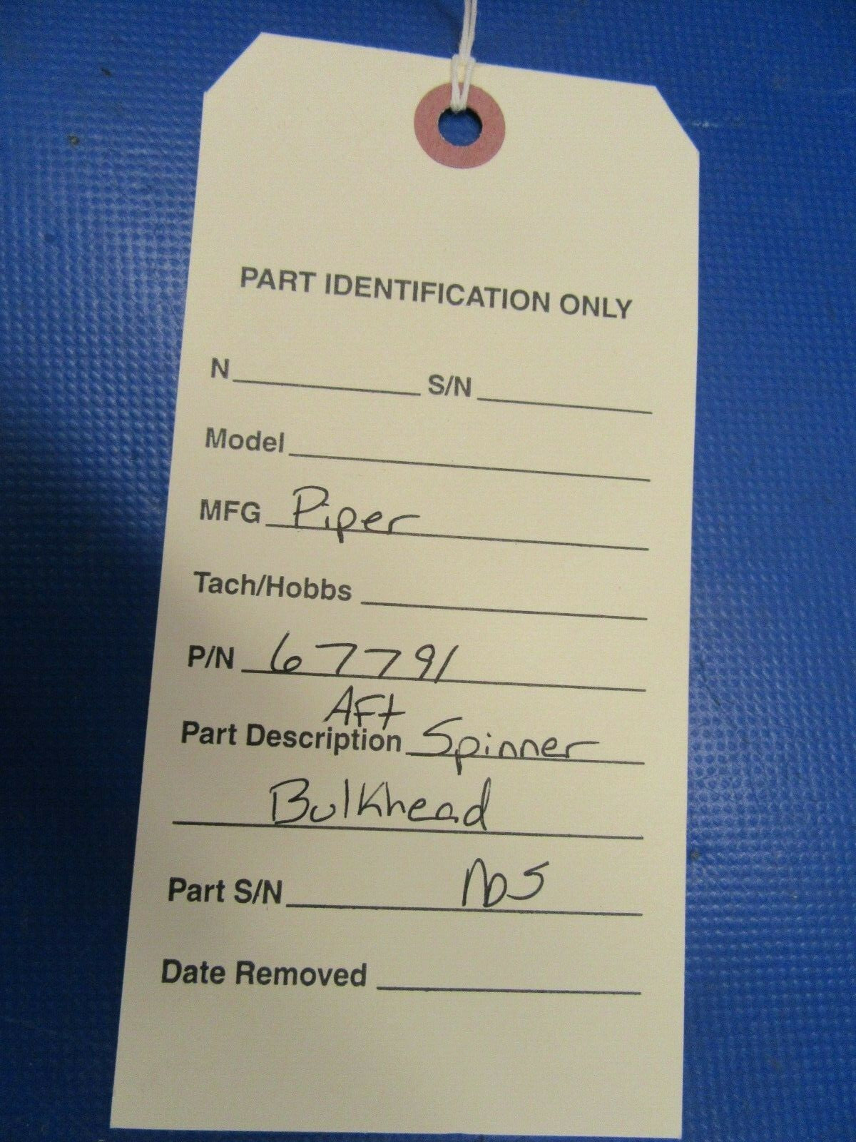 Piper Aft Spinner Bulkhead P/N 67791-00 NOS (0519-175)5