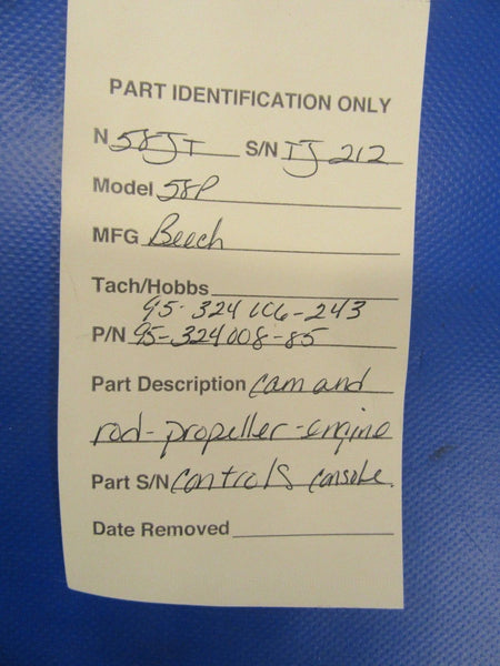 Beech 58P Cam & Rod Propeller Engine Controls Console P/N 95-324006-243 (0618-54