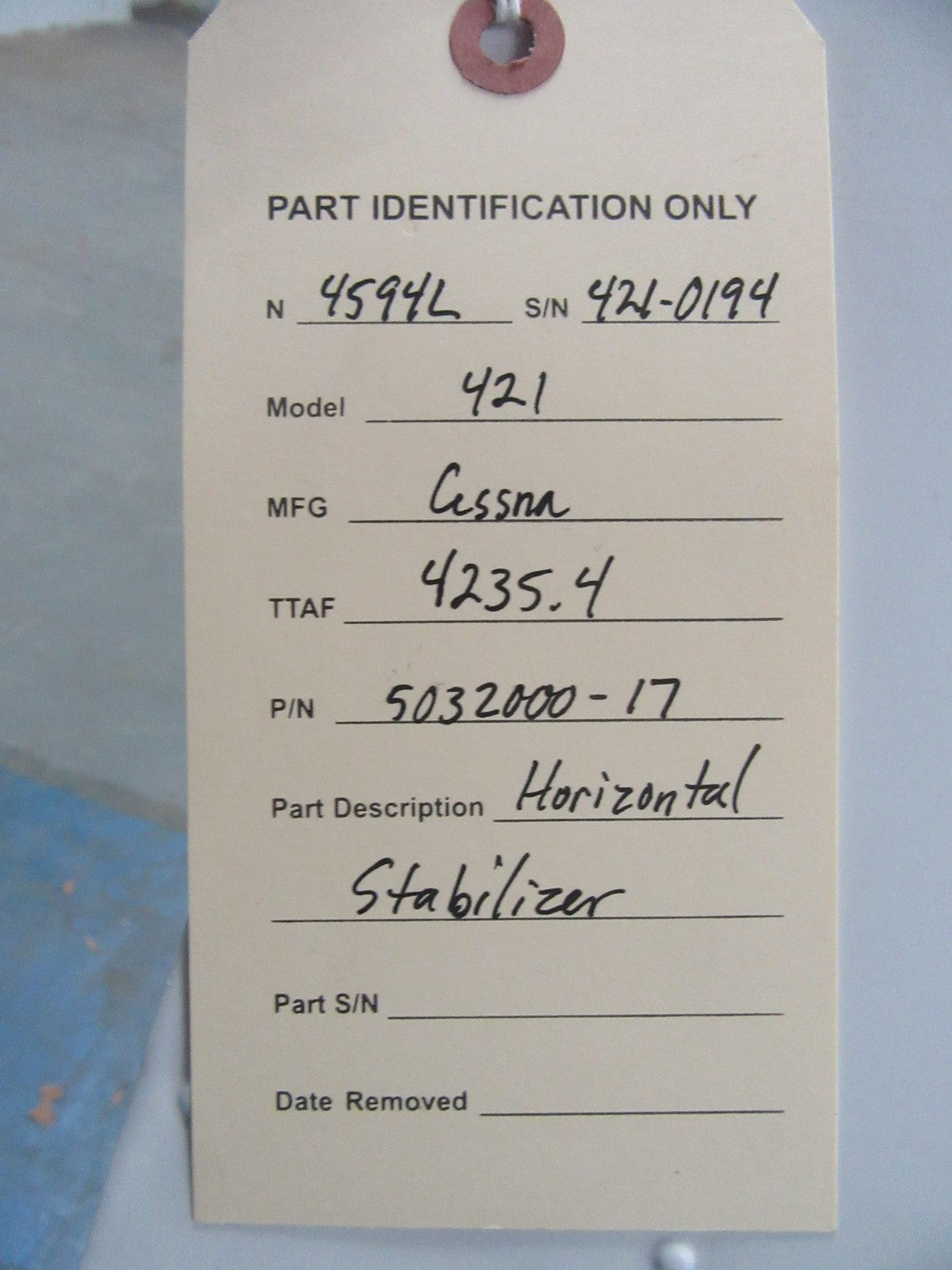 Cessna 421 Horizontal Stabilizer P/N 5032000-17 w/ De-Ice Boots (0326-39)23