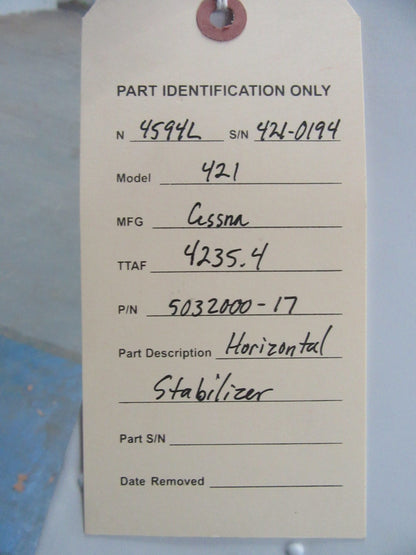 Cessna 421 Horizontal Stabilizer P/N 5032000-17 w/ De-Ice Boots (0326-39)23