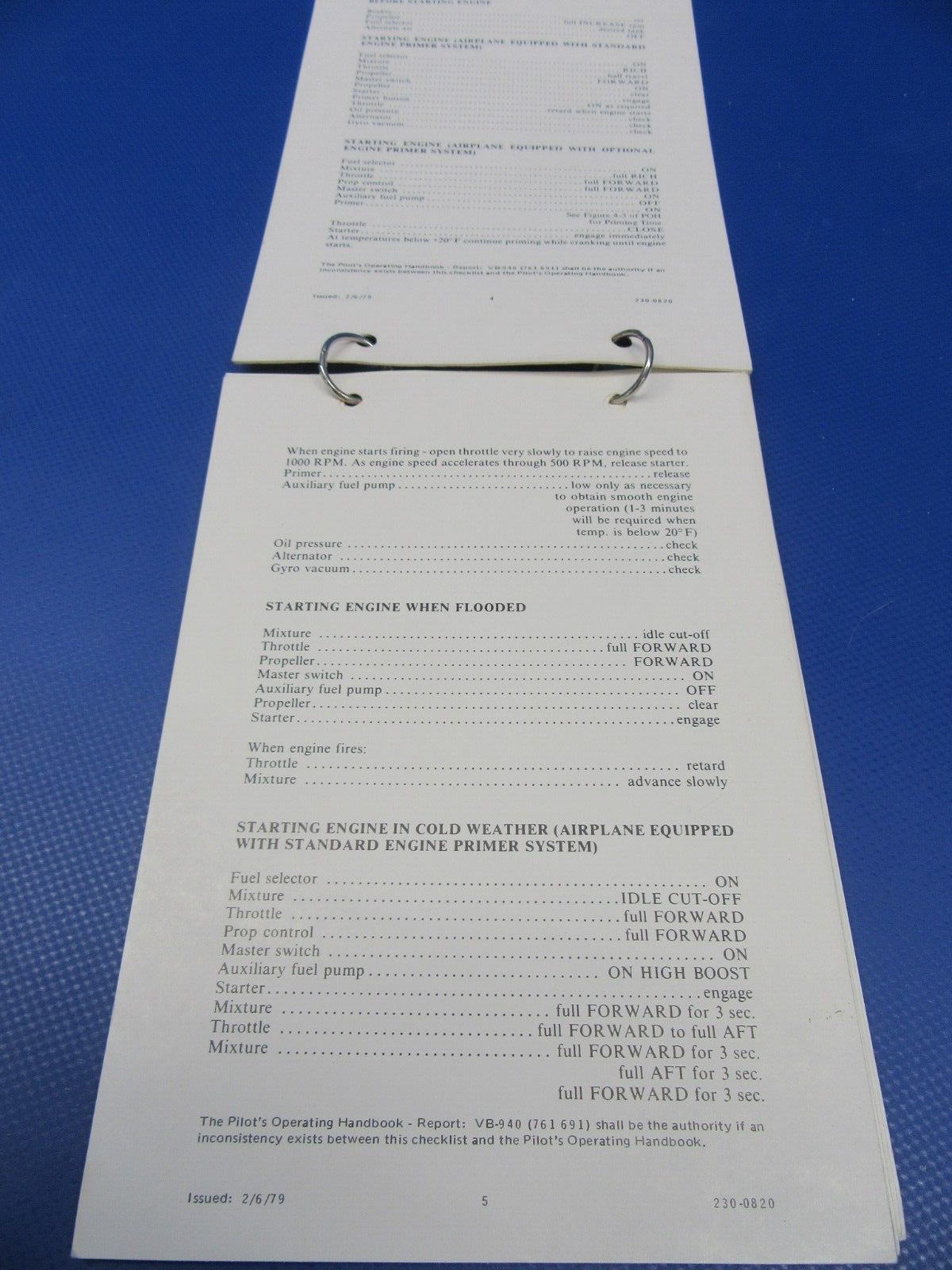 Various Original Piper Checklists PA-28 / PA-32 Lot of 9 (0124-31)